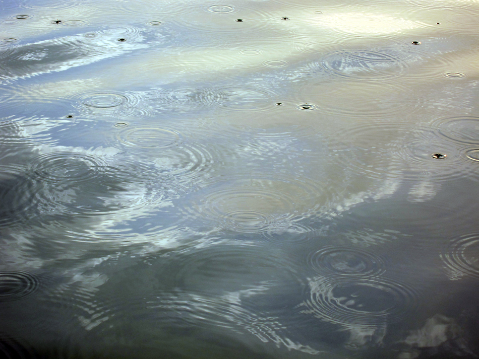 rain falls back in clouds