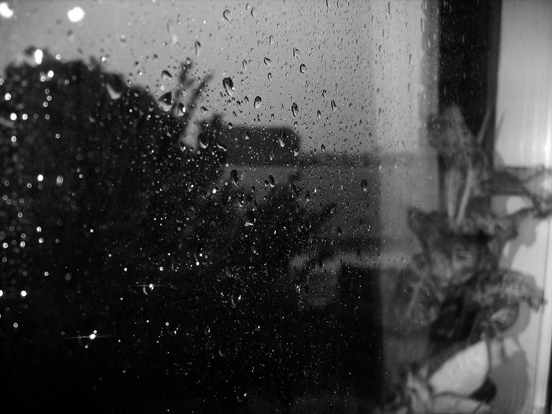 rain falls...