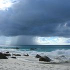 Rain in Anse Lazio