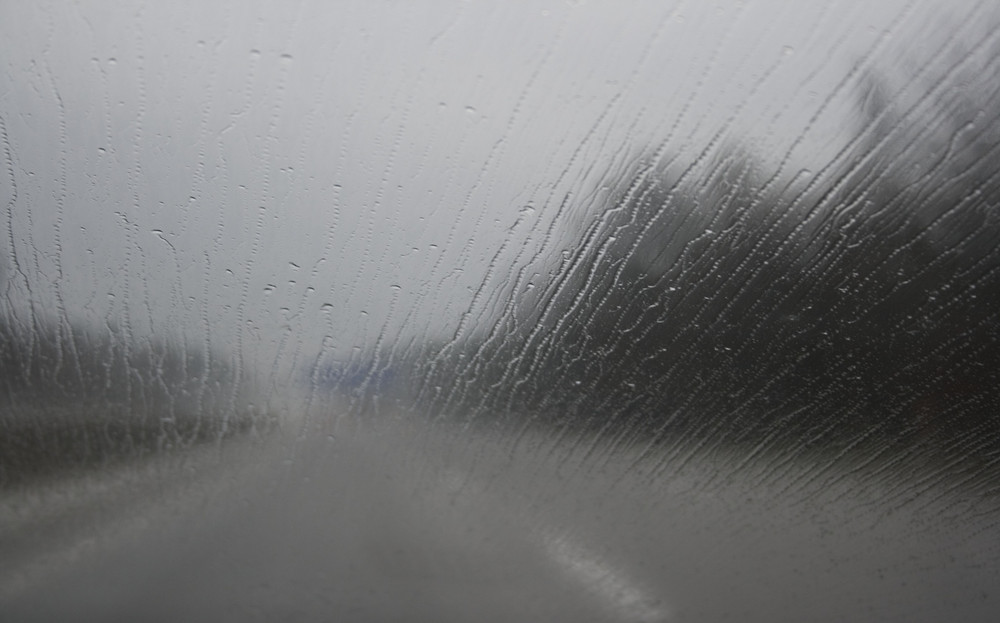 rain in the car