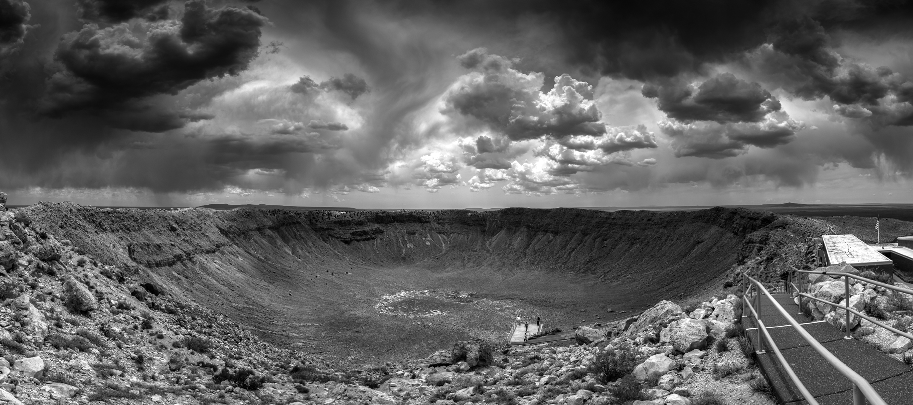 Rain over Barringer Crater (7f-Pano)