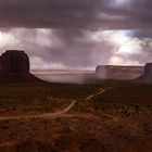 Rain over Monument Valley