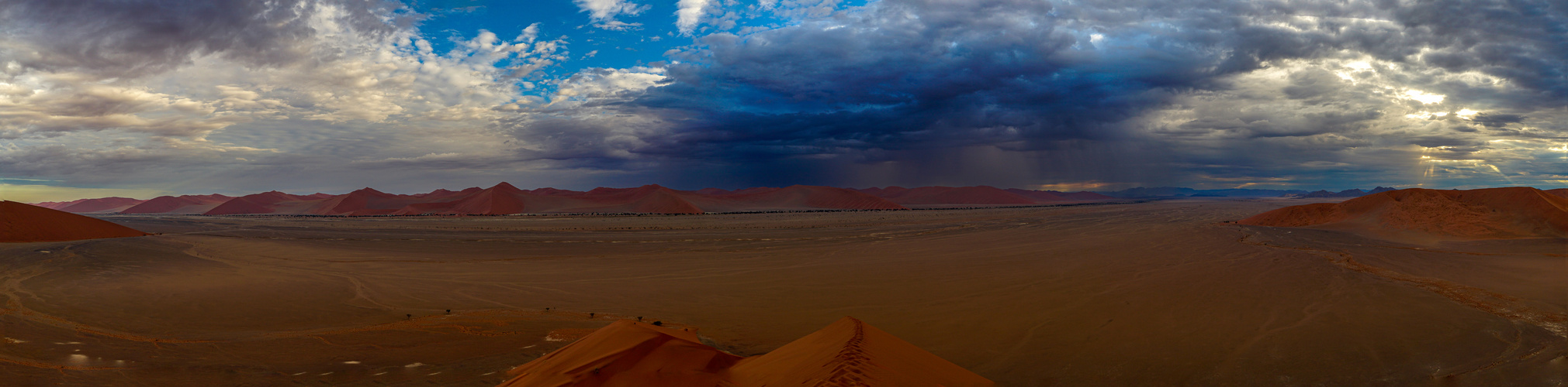 Rain over Namib Desert, Namibia