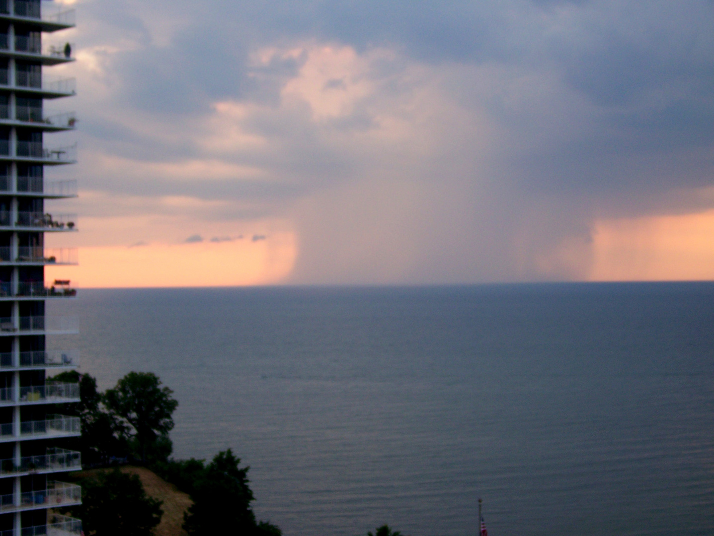 Rain Shower Over Lake Erie