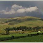 rainbow above White law and Attonburn farm