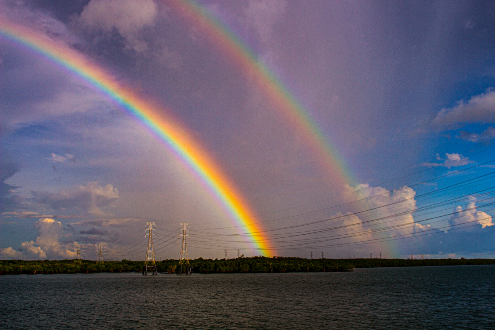 Rainbow And Rainshower