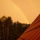 rainbow and thunderstorm in the early morning