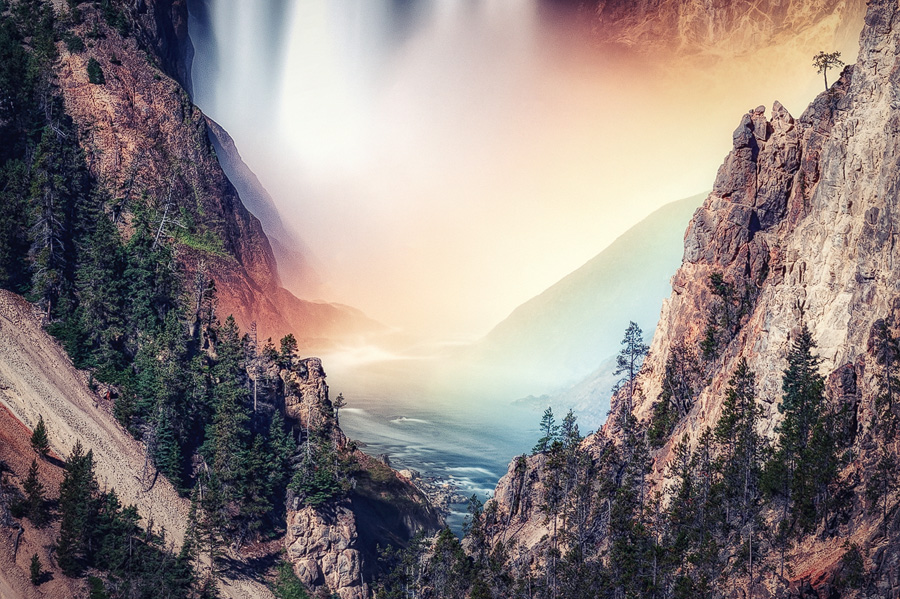 Rainbow at Lower Falls 