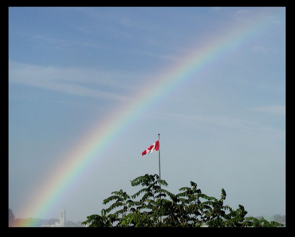 rainbow at niagara falls