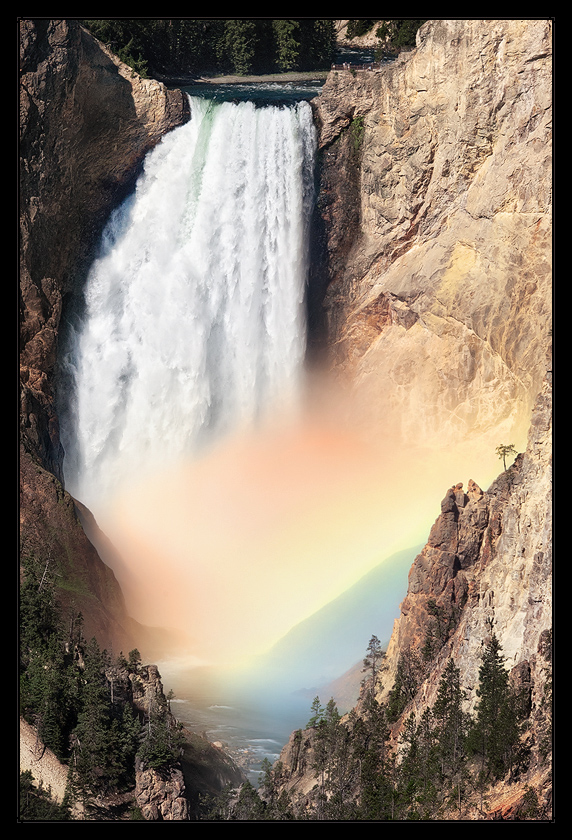 Rainbow below Lower Falls