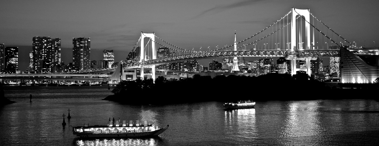 Rainbow Bridge Tokyo by night