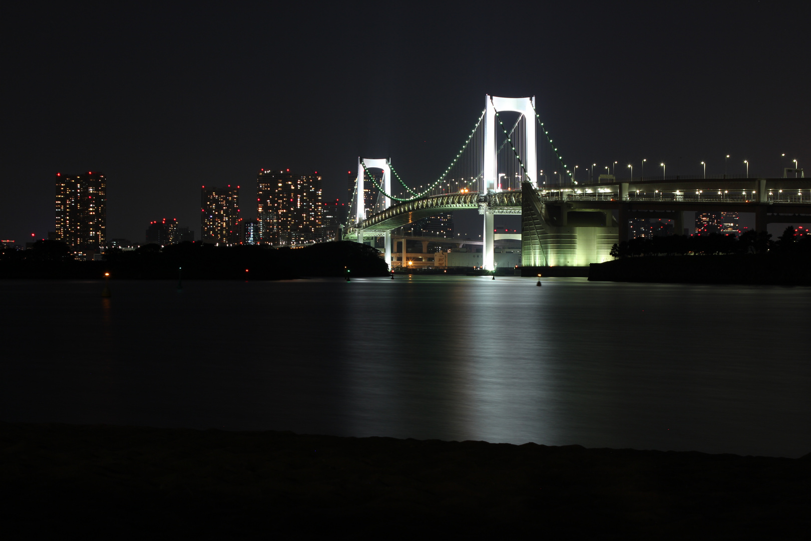 Rainbow Bridge Tokyo by night