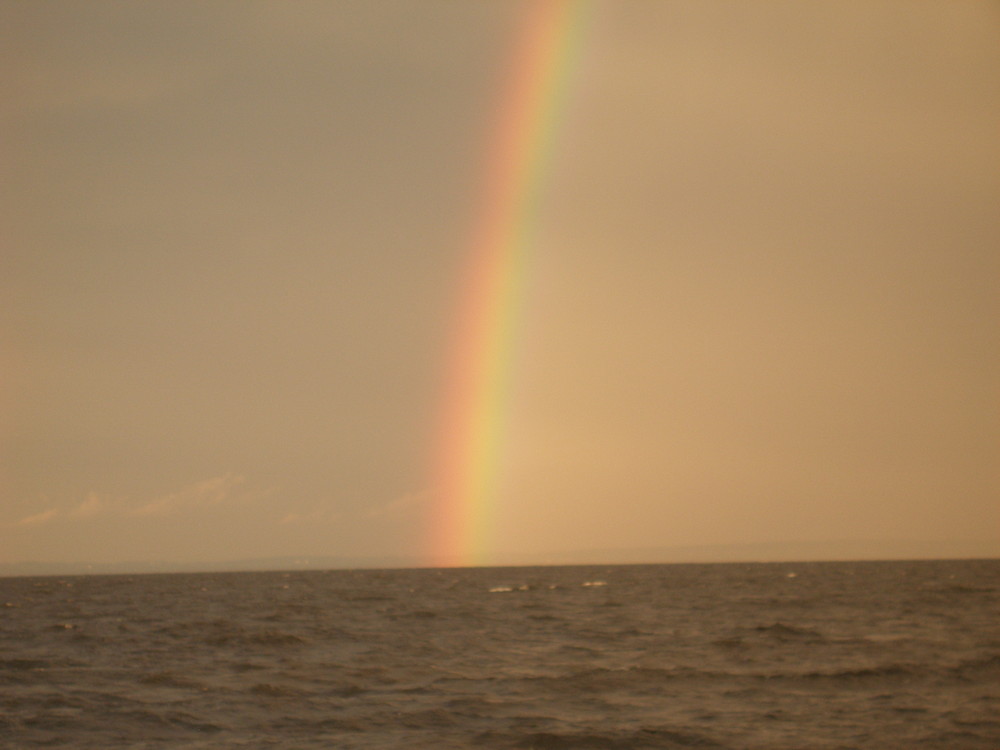 Rainbow During a Severe Storm