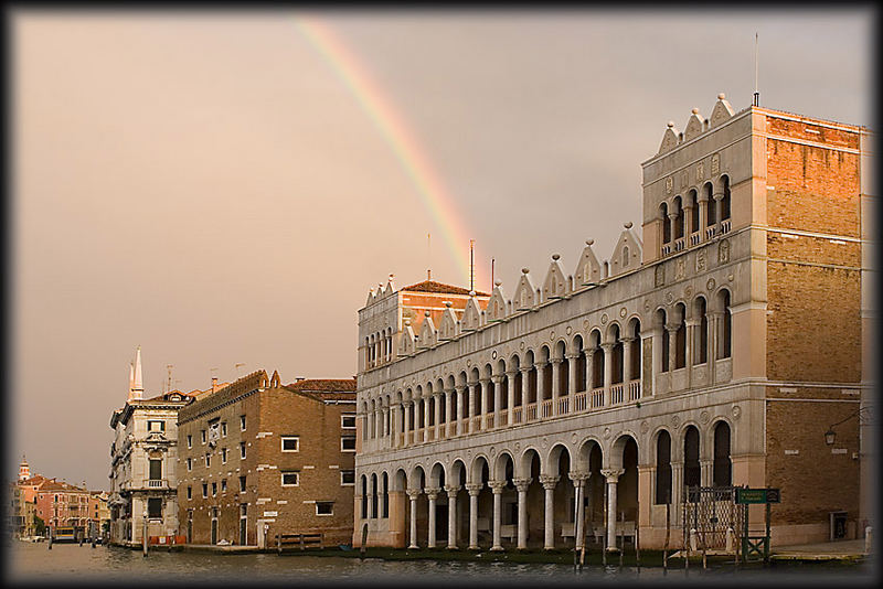 rainbow in canal grande
