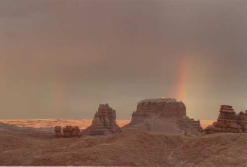 Rainbow in Goblin VAlley, Utah
