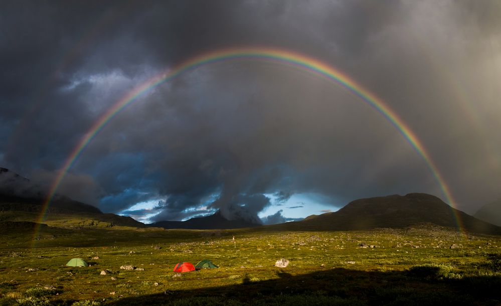 Rainbow in swedish lappland