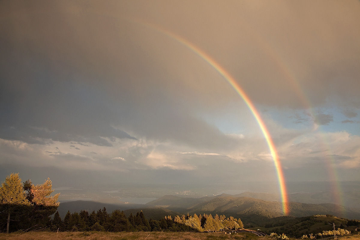 Rainbow in the clouds