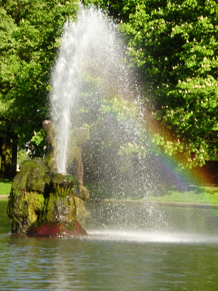 rainbow in the water