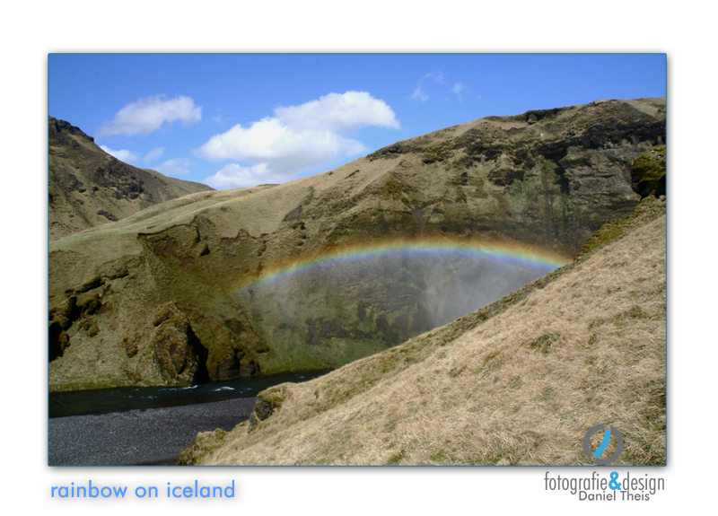 rainbow on iceland