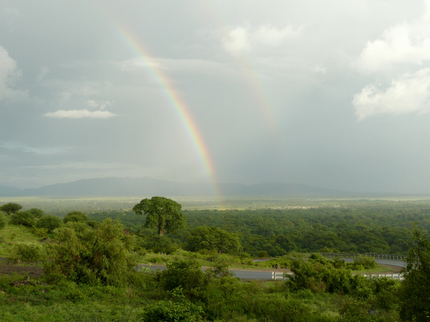 rainbow on Manyara