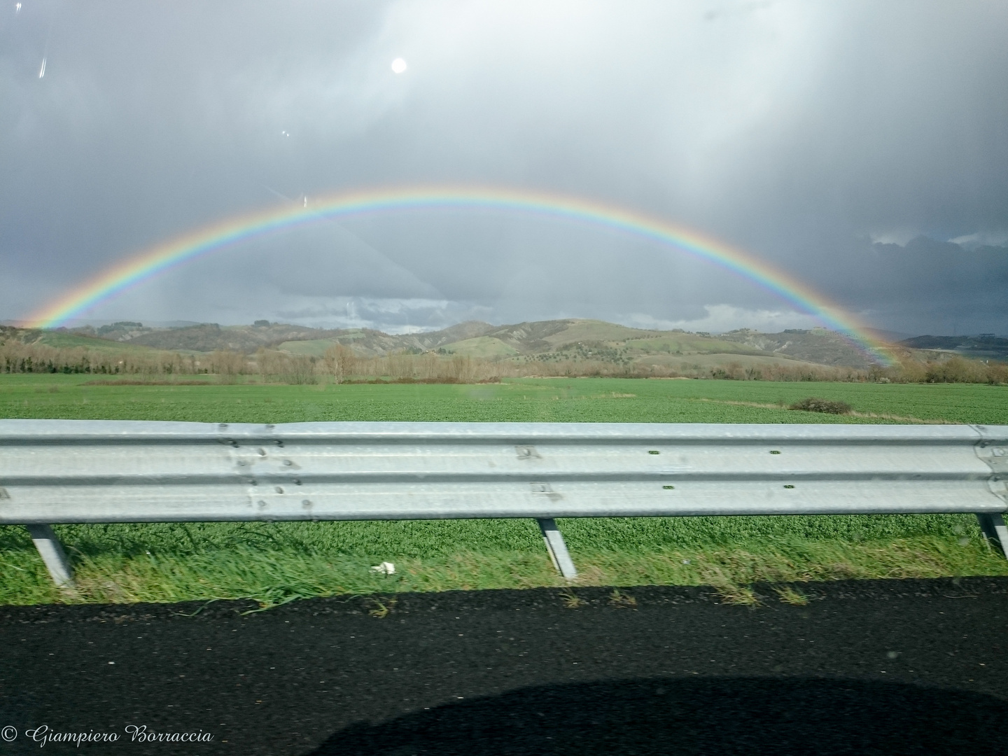 Rainbow on the road