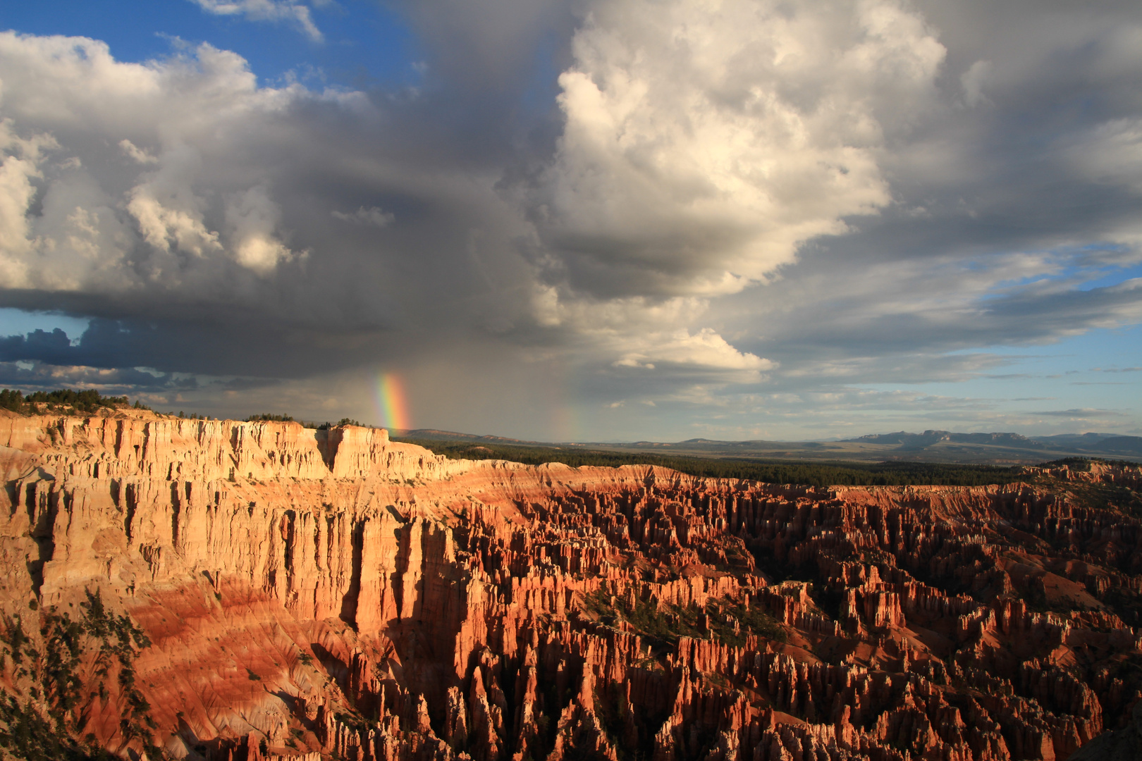 Rainbow over Bryce Canyon National Park