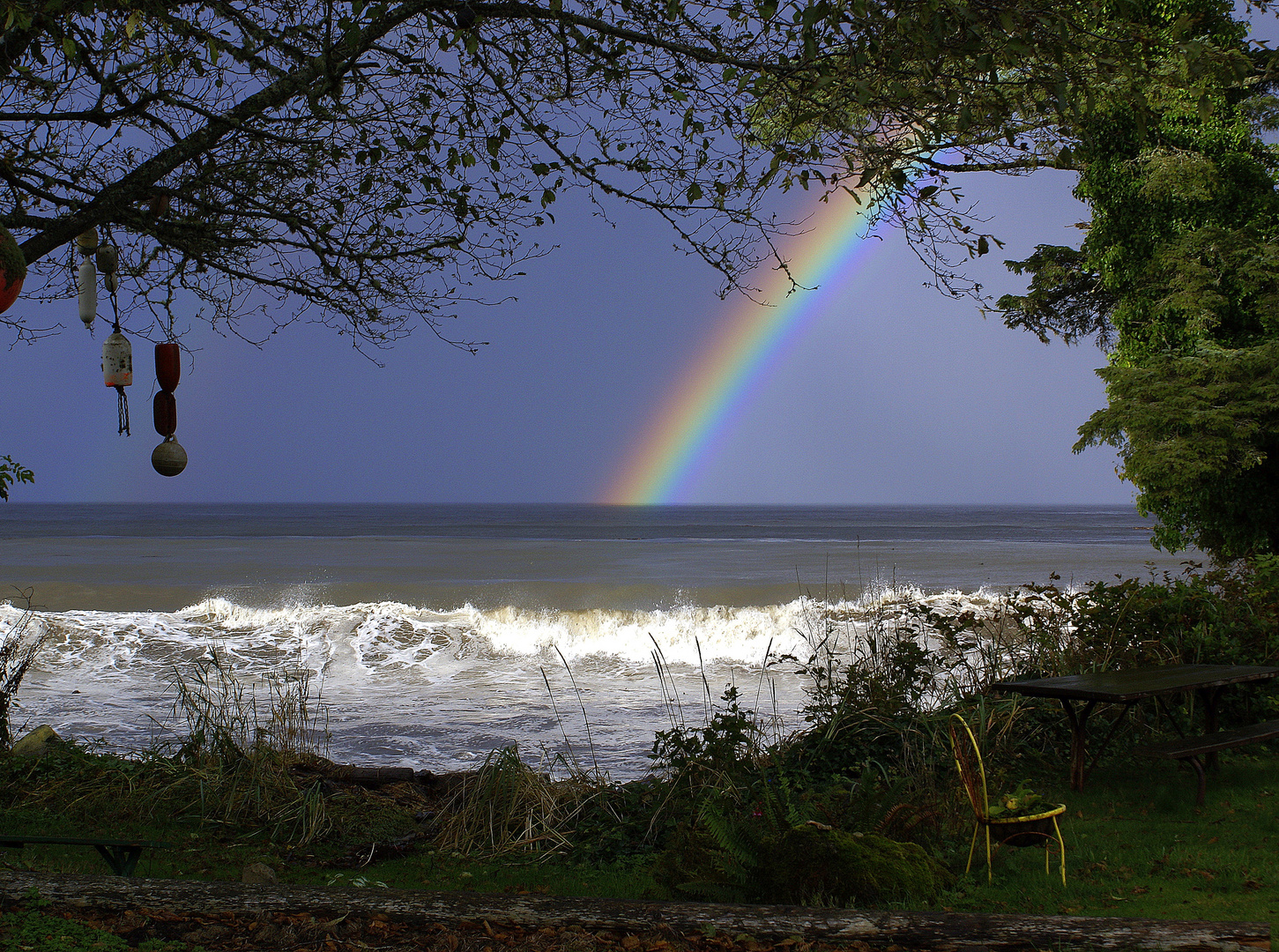 Rainbow over Chito Beach