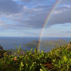 Rainbow over Curieuse Island