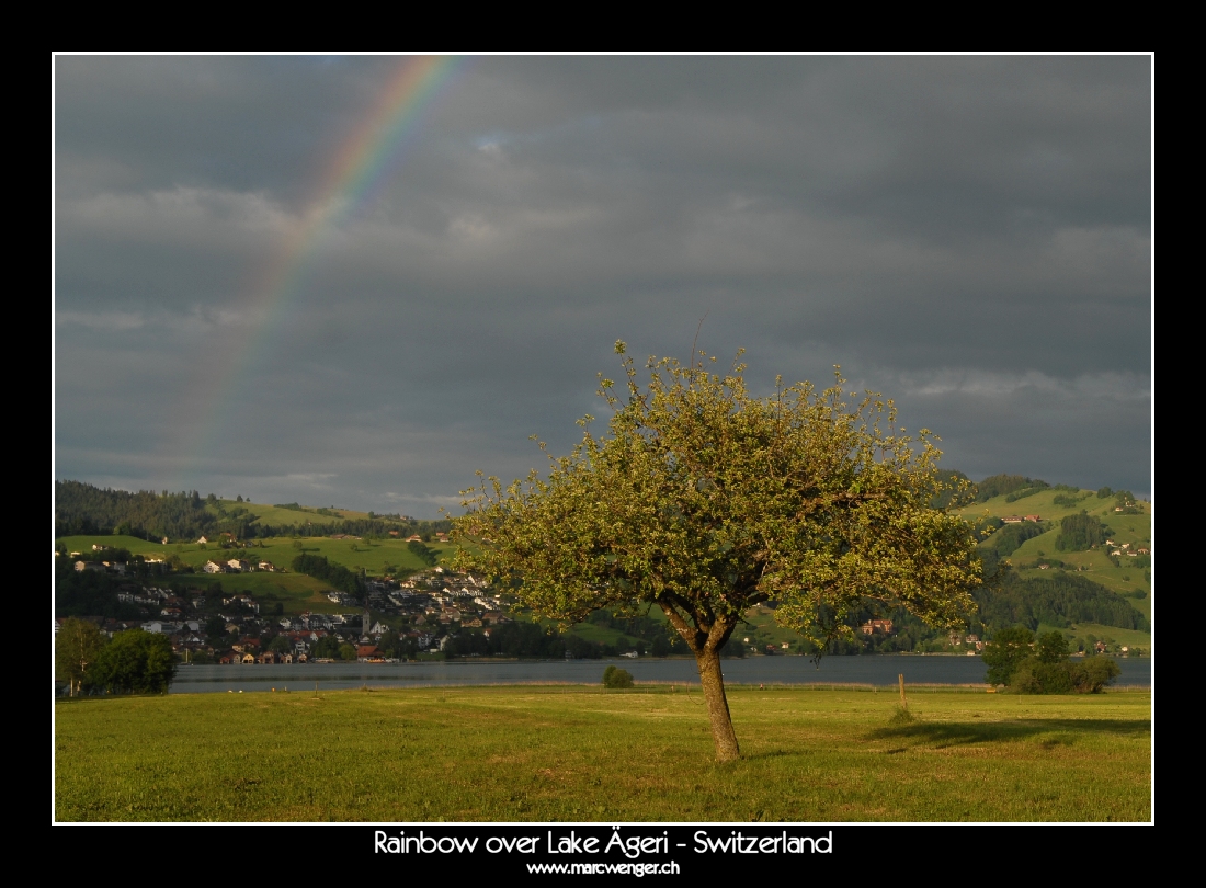 Rainbow over Lake Ägeri - Switzerland