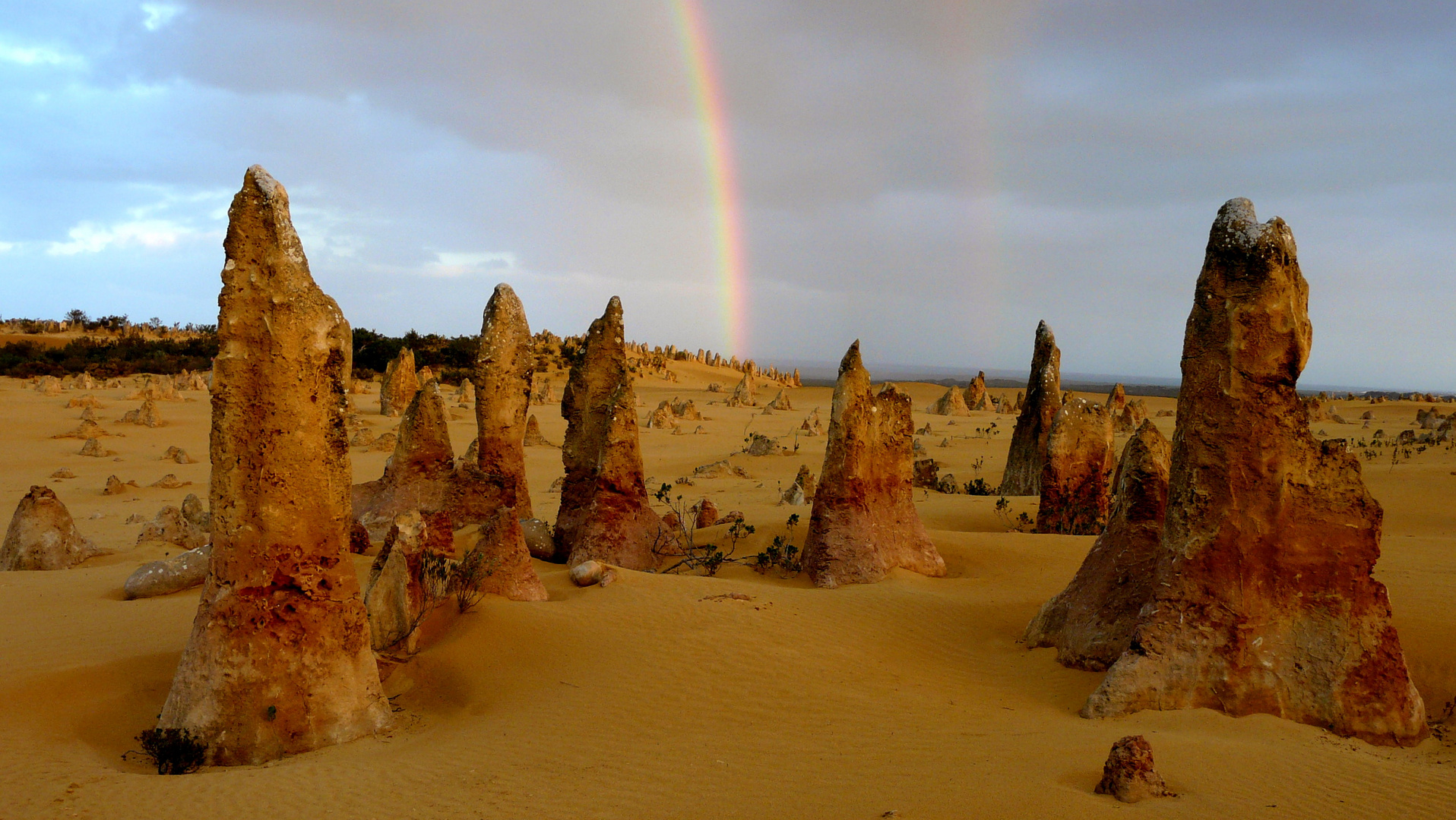 rainbow over pinnacles