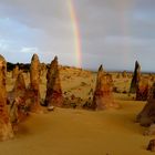 rainbow over pinnacles