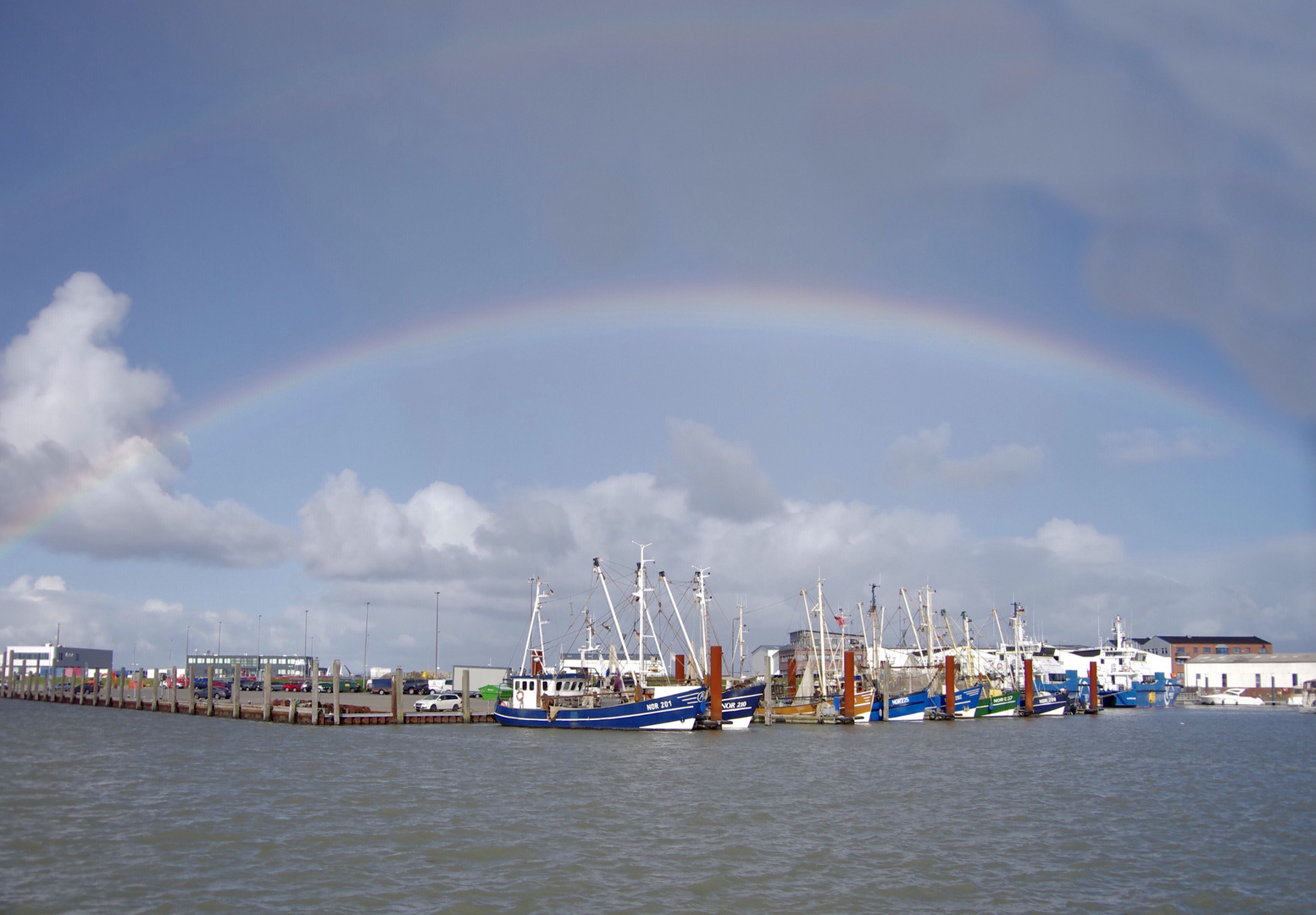 rainbow over the cutter port 