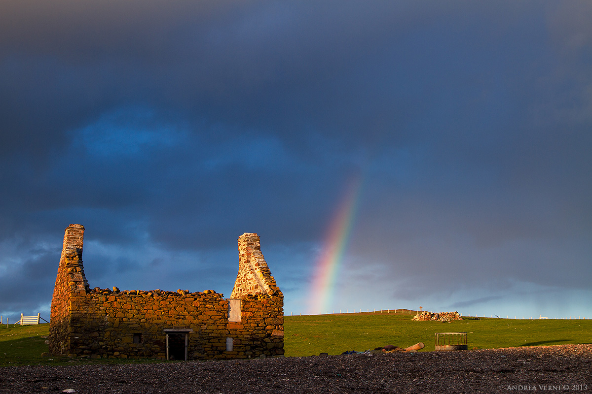 Rainbow over the Shetlands