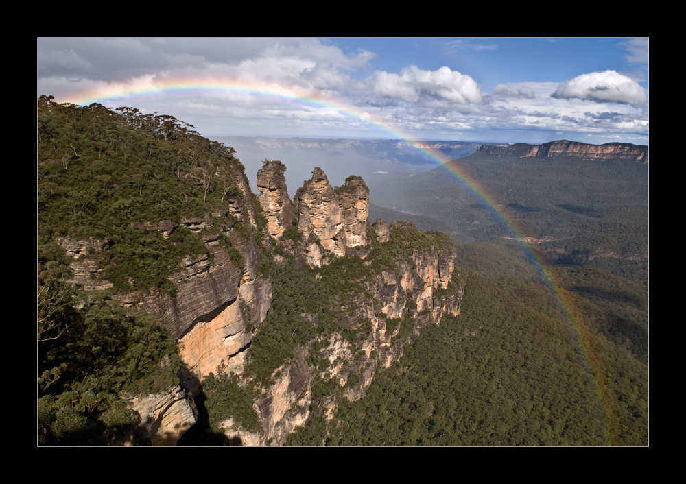 Rainbow over the three Sisters