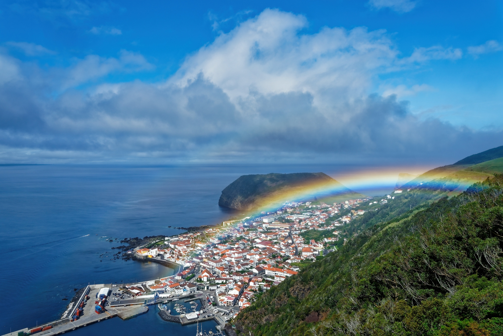 Rainbow over Velas