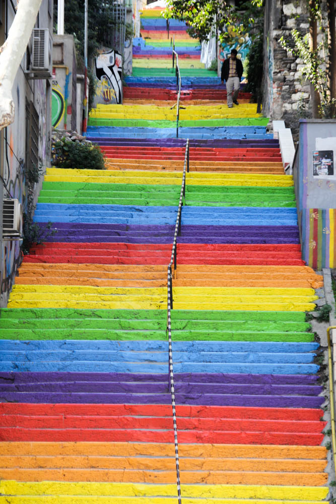 Rainbow stairs