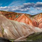 Rainbow volcanic Landmannalaugar mountains in Iceland