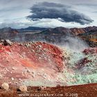 Rainbow volcanic Landmannalaugar mountains in Iceland