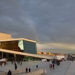 Rainbowl over Oslo's new Opernhouse