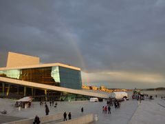 Rainbowl over Oslo's new Opernhouse