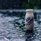 Raindrops falling on my Actimel