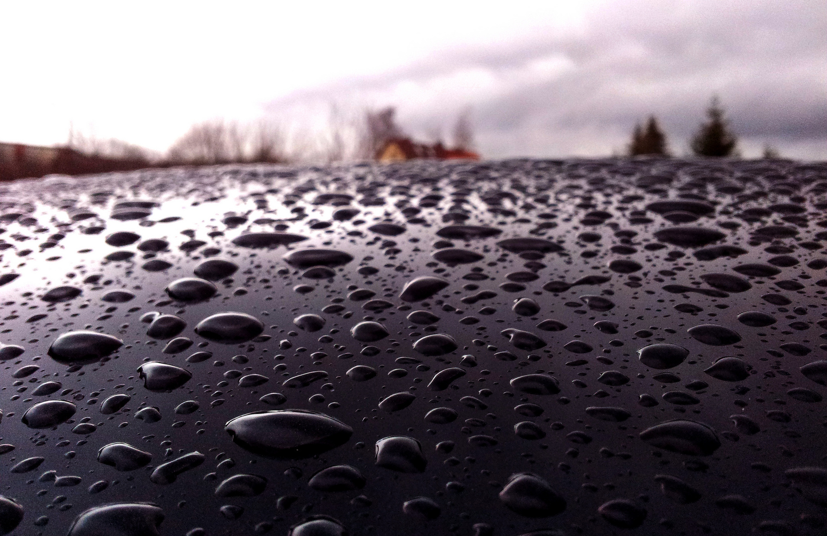 raindrops on my car and go look at the underground, they begin to fly