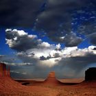 Rainstorm over Mitten Buttes