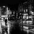 rainy Amsterdam by night