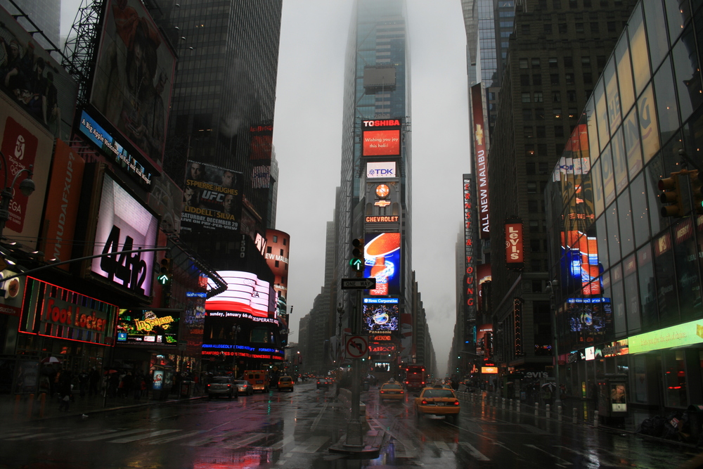 Rainy Day at Times Square