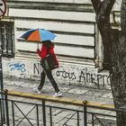 rainy day in athens greece 