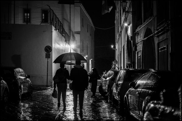 Rainy evening in the old town