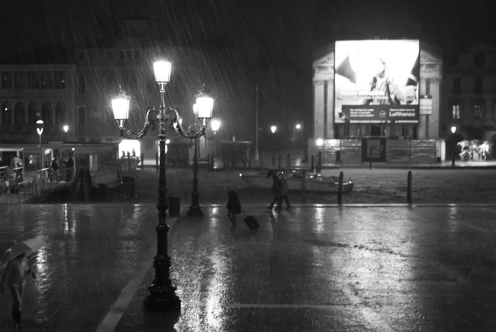 rainy night Venice