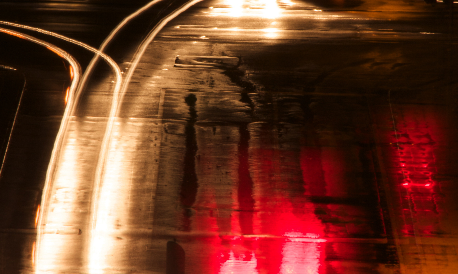 Rainy Road Reflections A