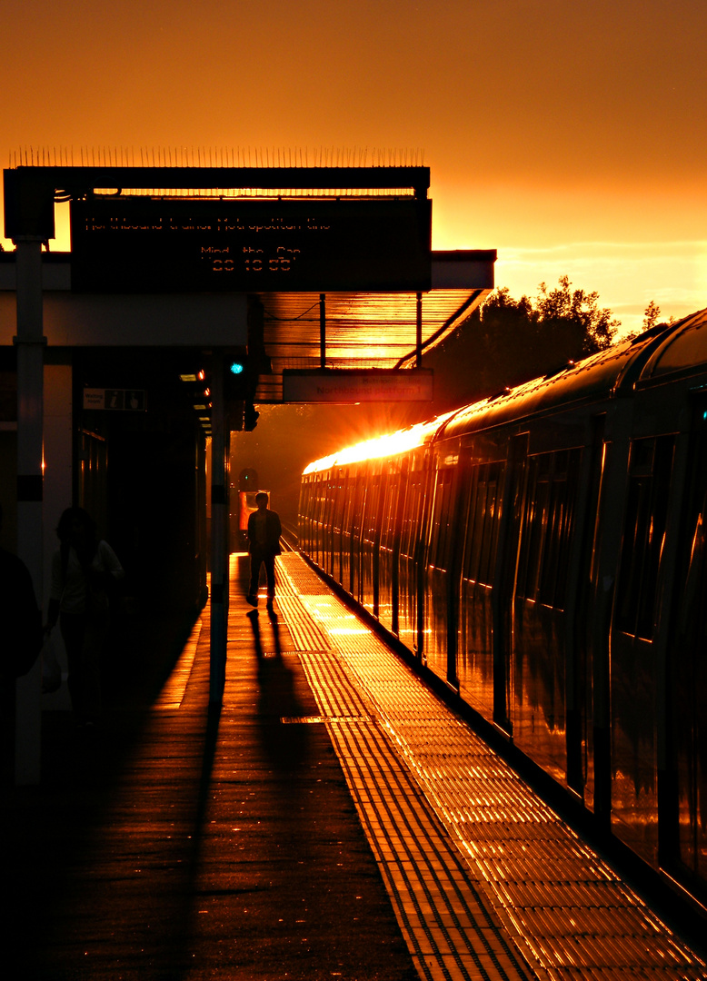 Rainy sunset